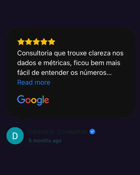Avaliação 5 estrelas da Diretoria Consultec no Google